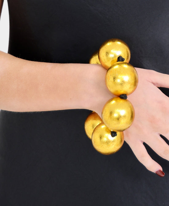 Large Beaded Elastic Bracelet view 