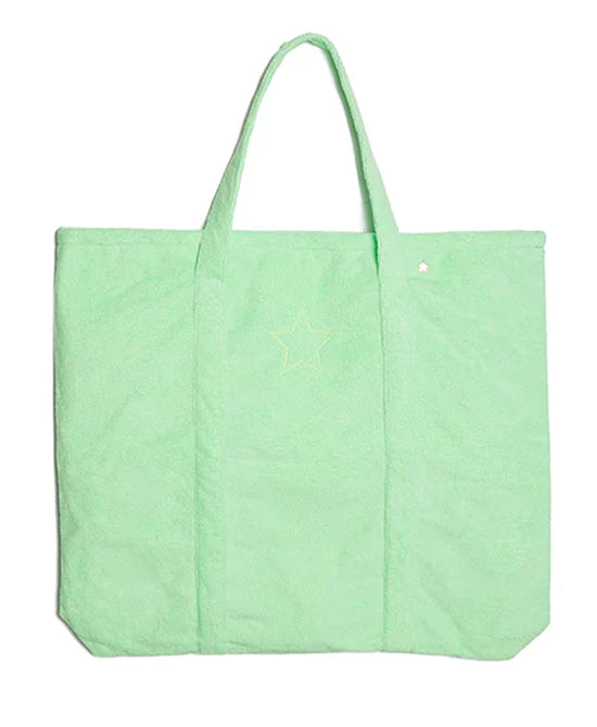 Oversized Terry Cloth Tote Bag w/ Star view 