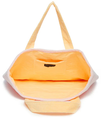 Two Tone Oversized Terry Cloth Tote Bag image 2