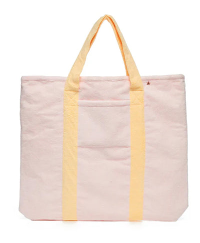 Two Tone Oversized Terry Cloth Tote Bag image 1