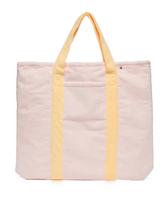 Two Tone Oversized Terry Cloth Tote Bag view 