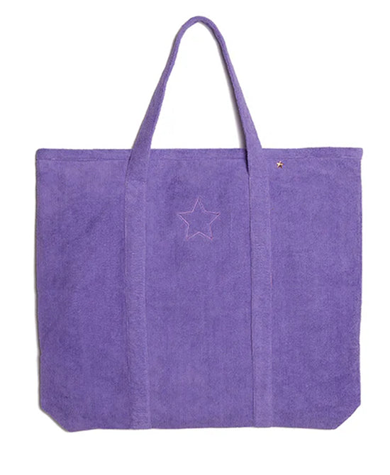 Oversized Terry Cloth Tote Bag w/ Star view 