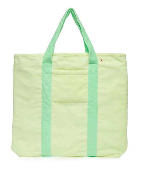 Two Tone Oversized Terry Cloth Tote Bag view 