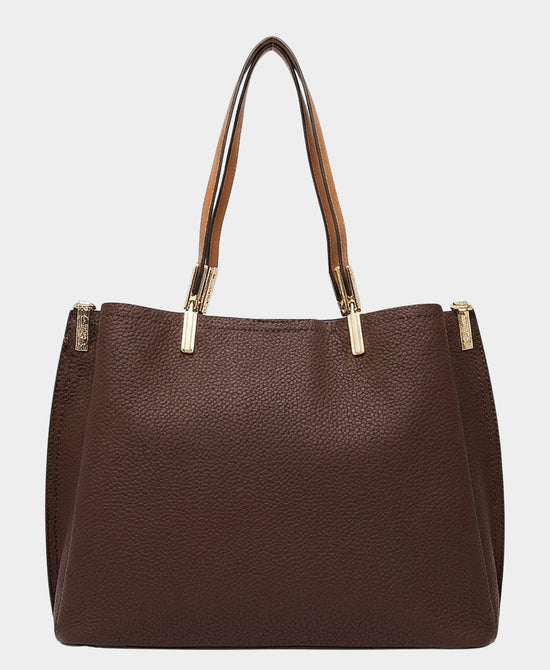 
Faux Leather Handbag in COFFEE view 1