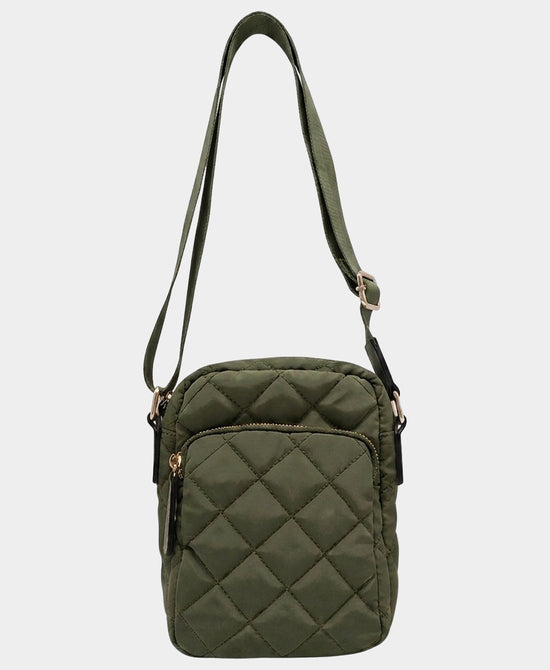 
Quilter Puffer Crossbody Bag in OLIVE view 1