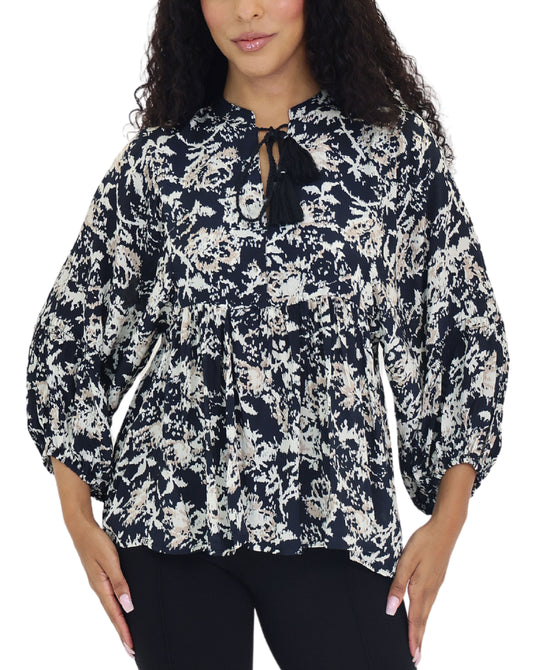 Printed Satin Top view 