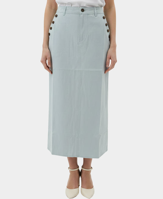 Midi Skirt w/ Button Detail view 1
