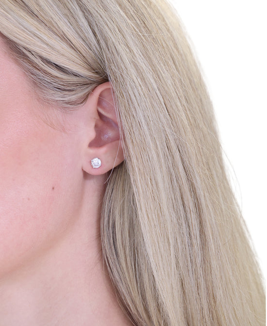 Sterling Silver Small Stud Earrings view 