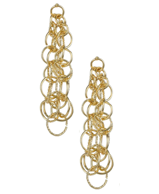 Interlocking Chain Drop Earrings view 1