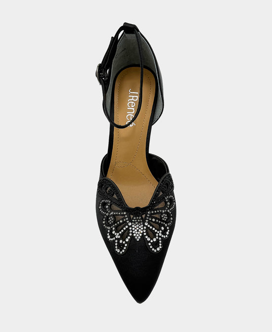 Crystal Butterfly Satin Pump view 2