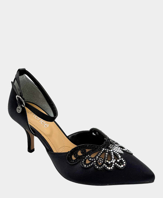 Crystal Butterfly Satin Pump view 1