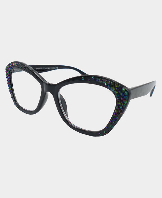 Oval Cat Eye Genuine Crystal Readers view 