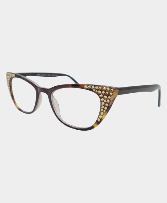 Cat Eye Genuine Crystal Readers view 