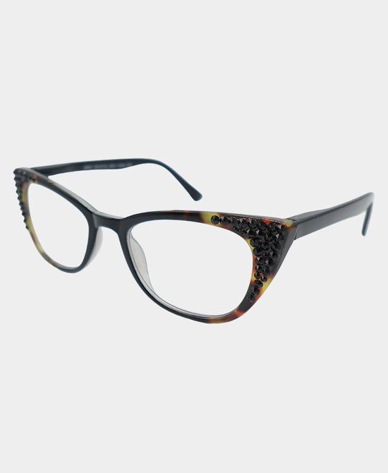 Cat Eye Genuine Crystal Readers view 