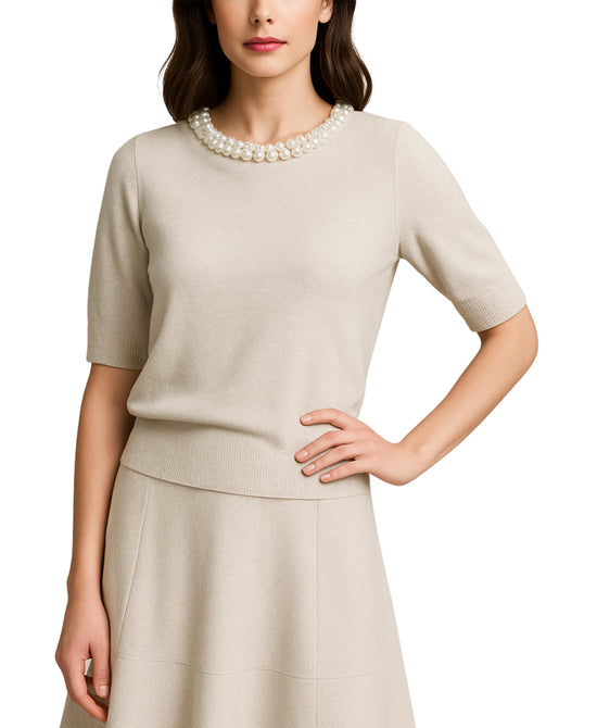 Sweater w/ Pearls view 