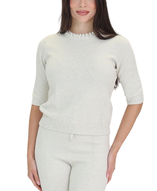 Sweater w/ Pearls view 