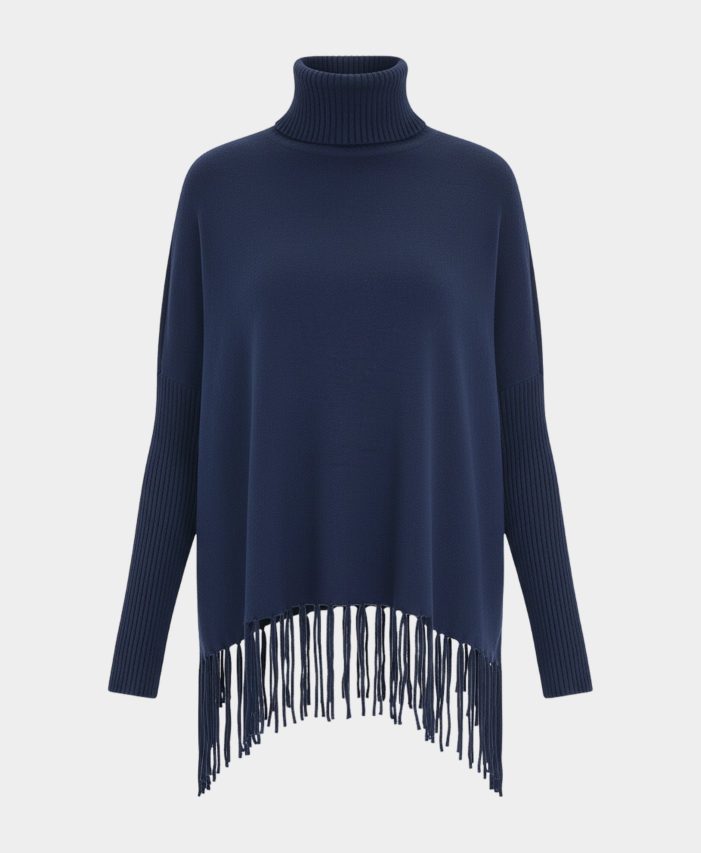 Turtleneck Sweater w/ Fringe Trim view 2