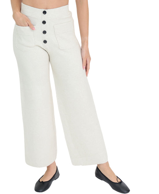 Knit Pants w/ Button Accents view 