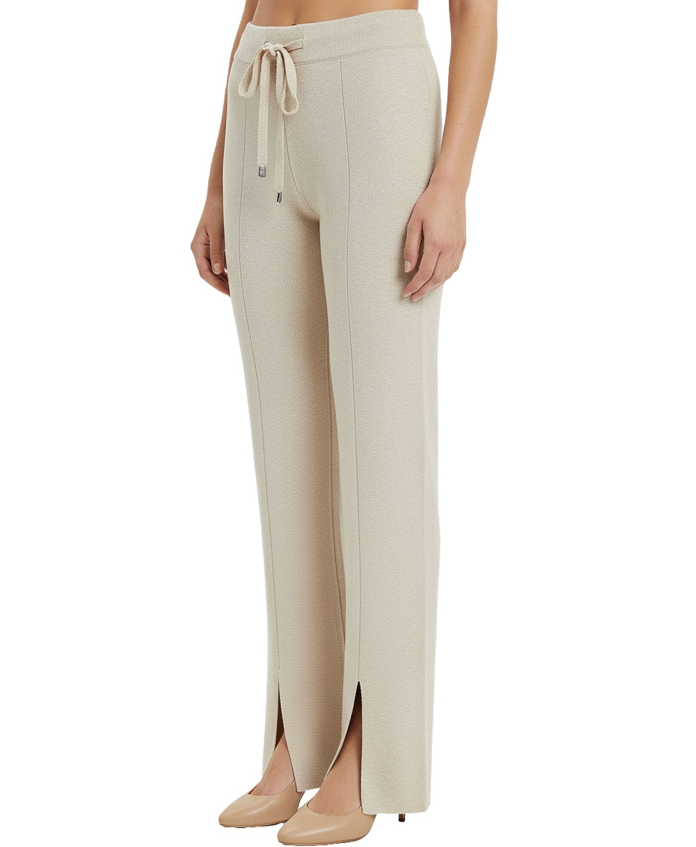 Knit Pants w/ Slit Front view 1