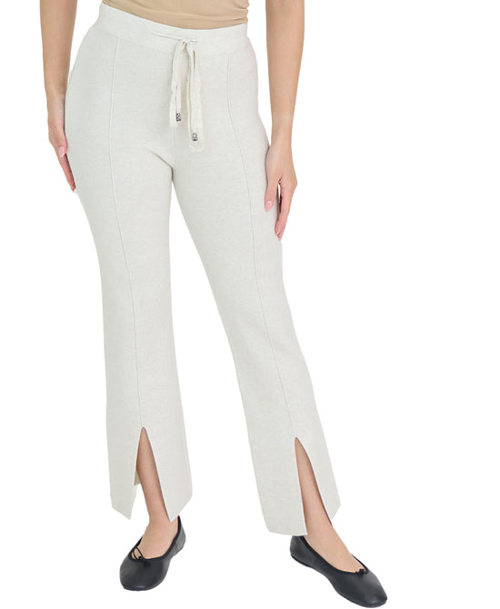 Knit Pants w/ Slit Front view 