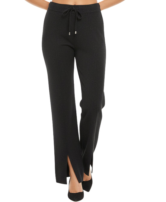 Knit Pants w/ Slit Front view 