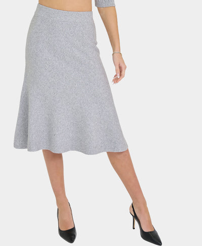 Soft Feel Seamed Knit Midi Skirt image 1