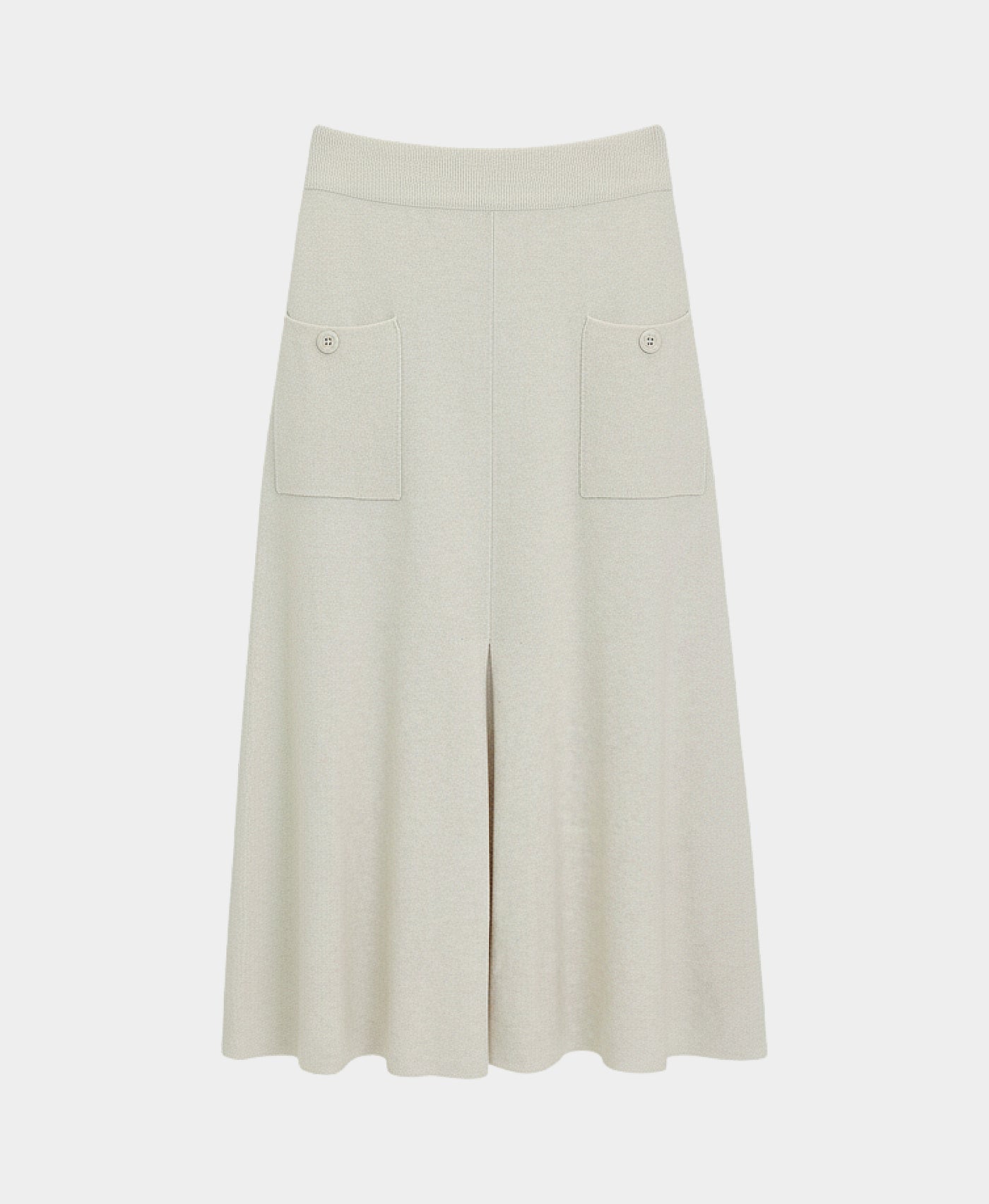 Soft Feel Pleated Knit Midi Skirt view 2