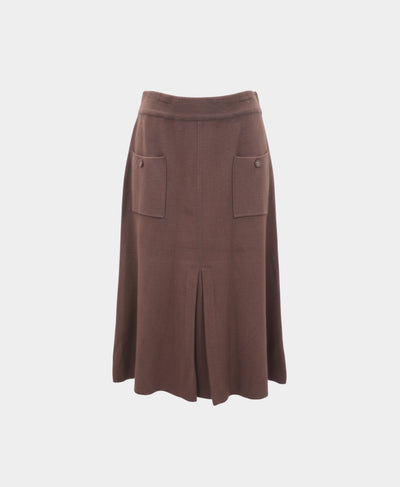 Soft Feel Pleated Knit Midi Skirt image 3