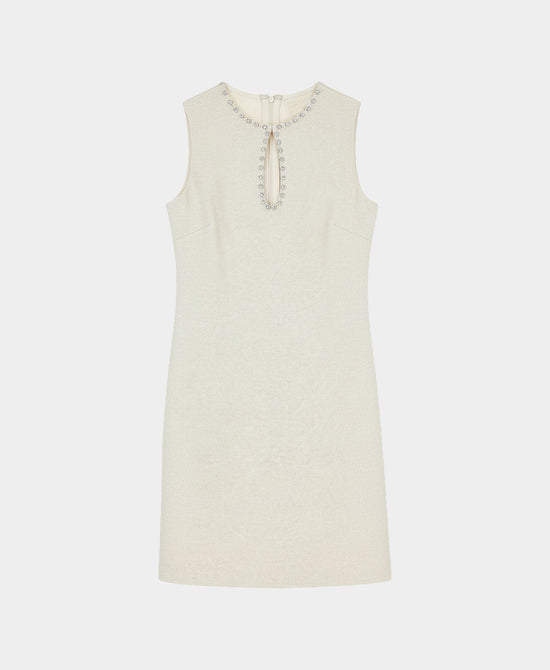 Soft Feel Sweater Dress w/ Rhinestone Trim view 