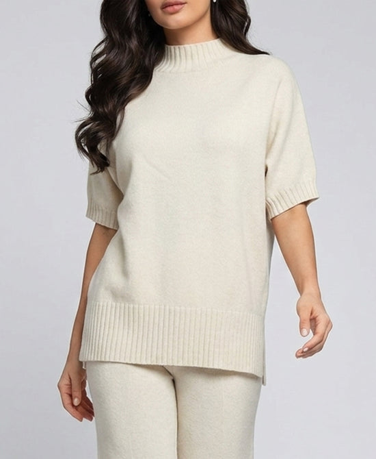 
Plush Knit Sweater in CREAM view 1