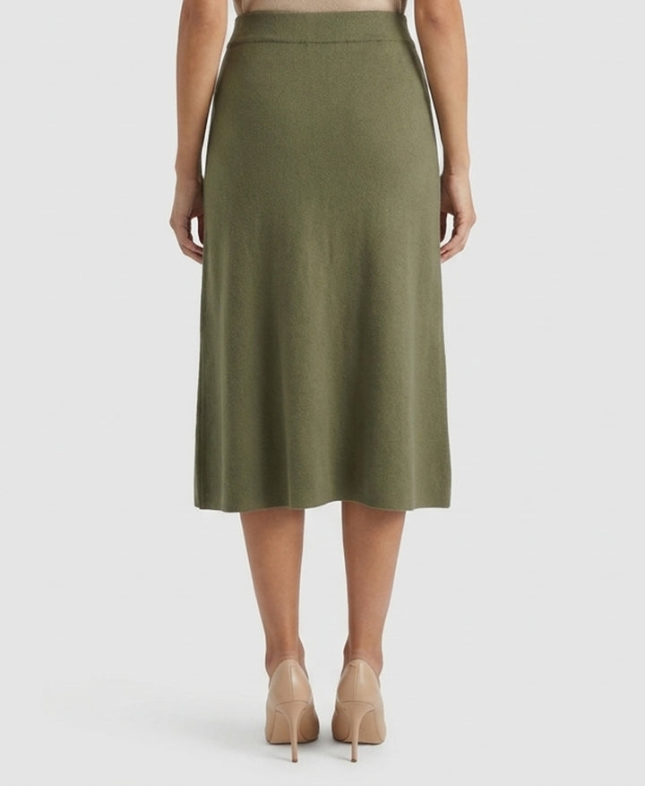 Plush Knit Midi Skirt w/ Center Seam & Pockets – FOX'S - Online