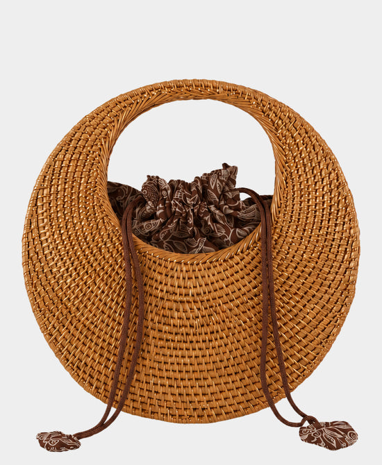 
Woven Straw Circle Handbag in NATURAL view 2