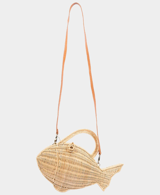 
Straw Fish Handbag in NATURAL view 2