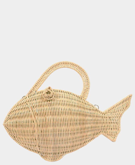 
Straw Fish Handbag in NATURAL view 1