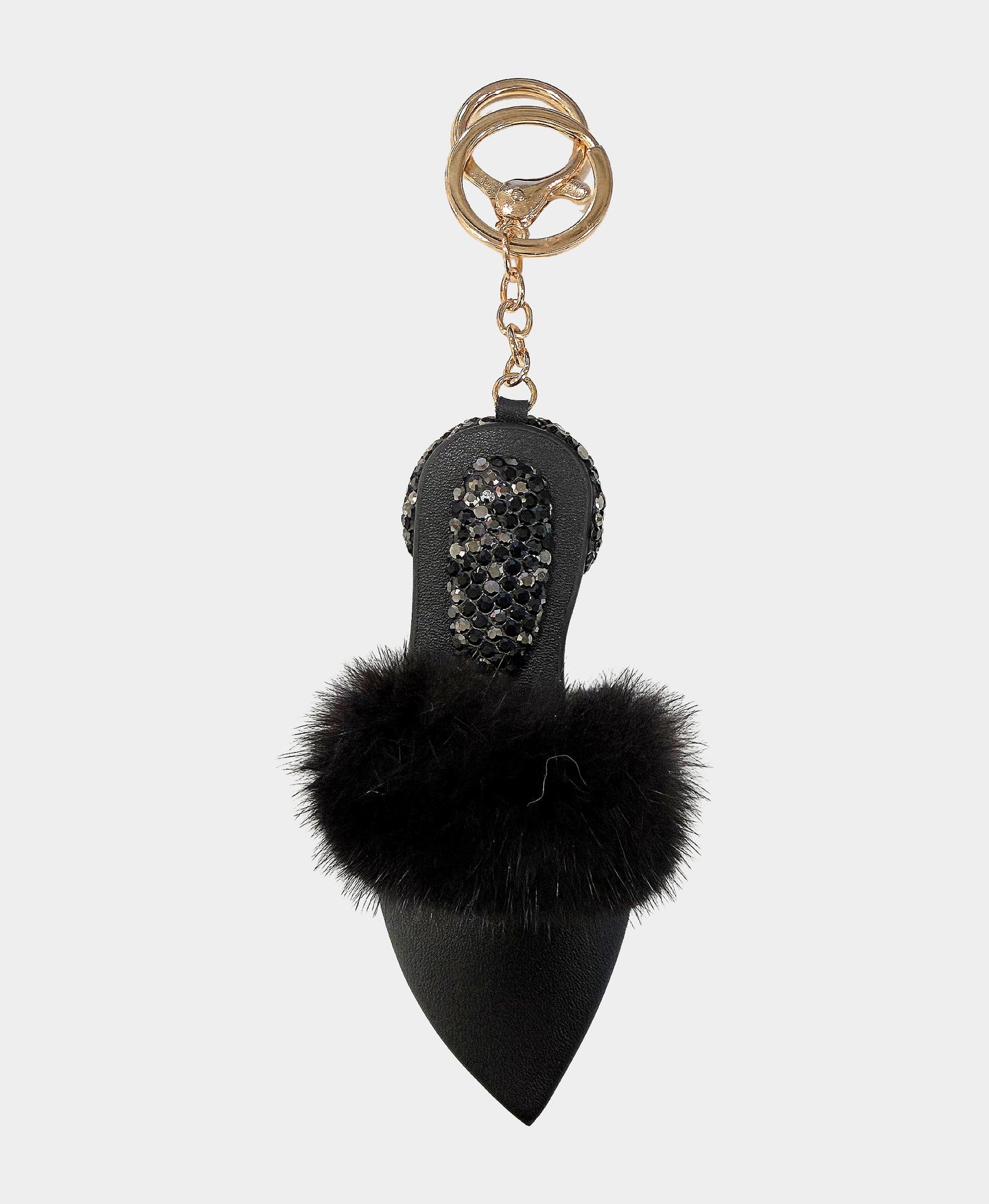 Crystal Mink Slipper Keychain/Bag Charm view 1
