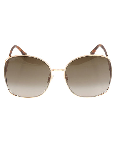 Oval Sunglasses w/ Rhinestones image 1