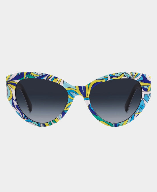 
Paisley Print Cat Eye Sunglasses in BLUE MULTI view 2