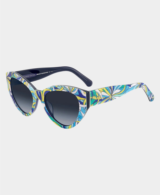 
Paisley Print Cat Eye Sunglasses in BLUE MULTI view 1