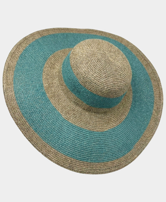 
Stripe Floppy Hat in LAGOON view 2