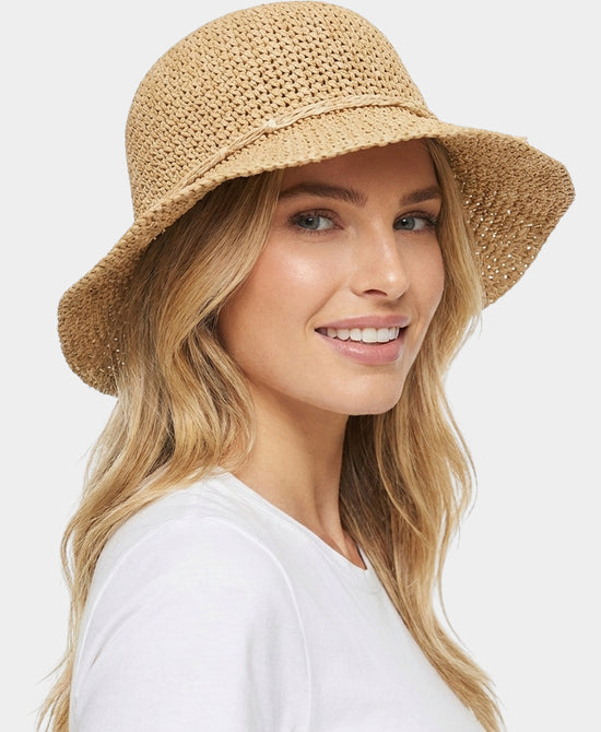 
Straw Fedora w/ Tie Detail in NATURAL view 1