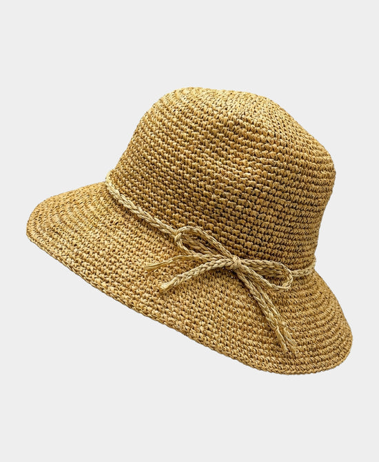 
Straw Fedora w/ Tie Detail in NATURAL view 2