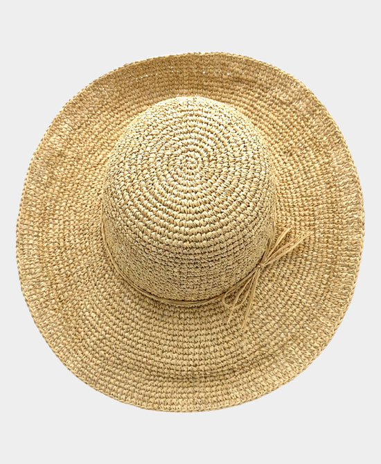 
Straw Hat w/ Tie Detail in TAN view 2