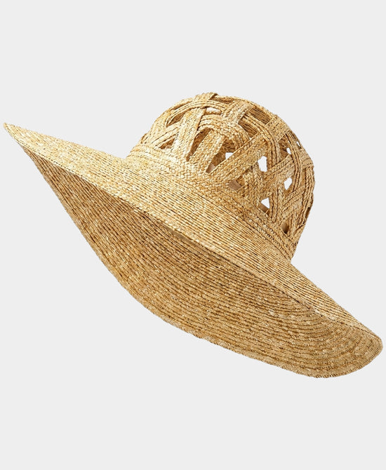 
Straw Hat w/ Cutouts in BEIGE view 2