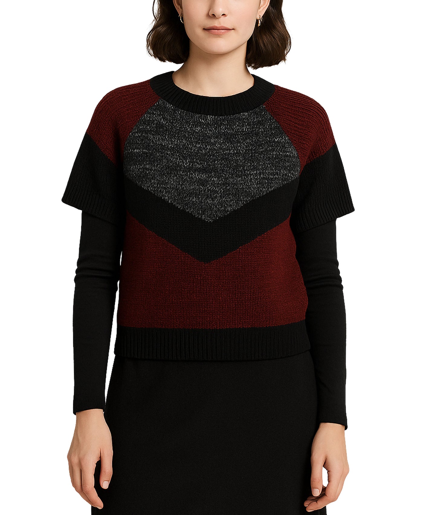 Colorblock Sweater Vest view 1