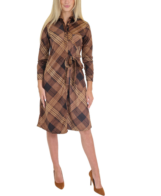 Velour Plaid Dress view 