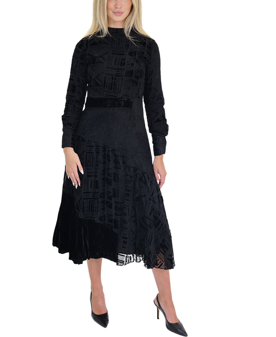 Velvet Burnout Midi Dress view 