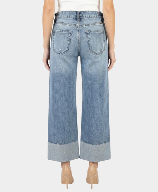 Crop Jeans w/ Front Seam Detail view 2