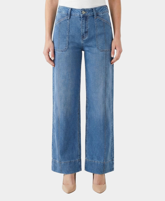 Jeans w/ Front Seam Detail view 1