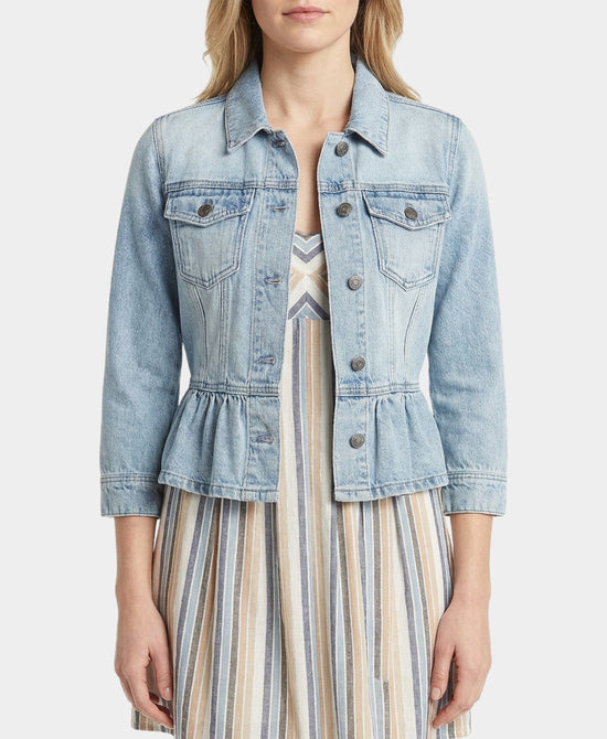 Peplum Denim Jacket view 1