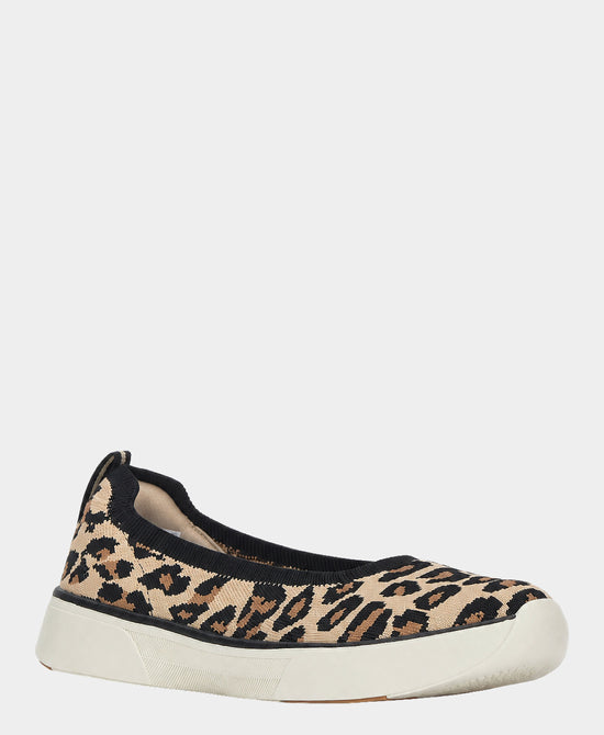 
Leopard Print Ballet Flat in TAN/BLACK view 1